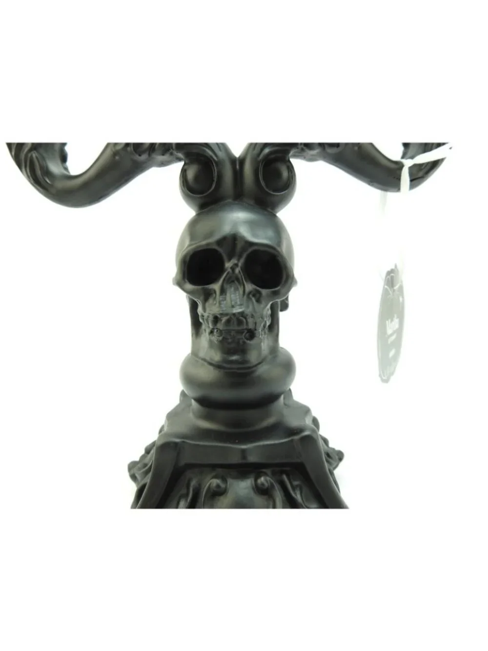 Halloween Skull Candelabra 3 Arm Black Gothic Candle Holder New Martha Stewart